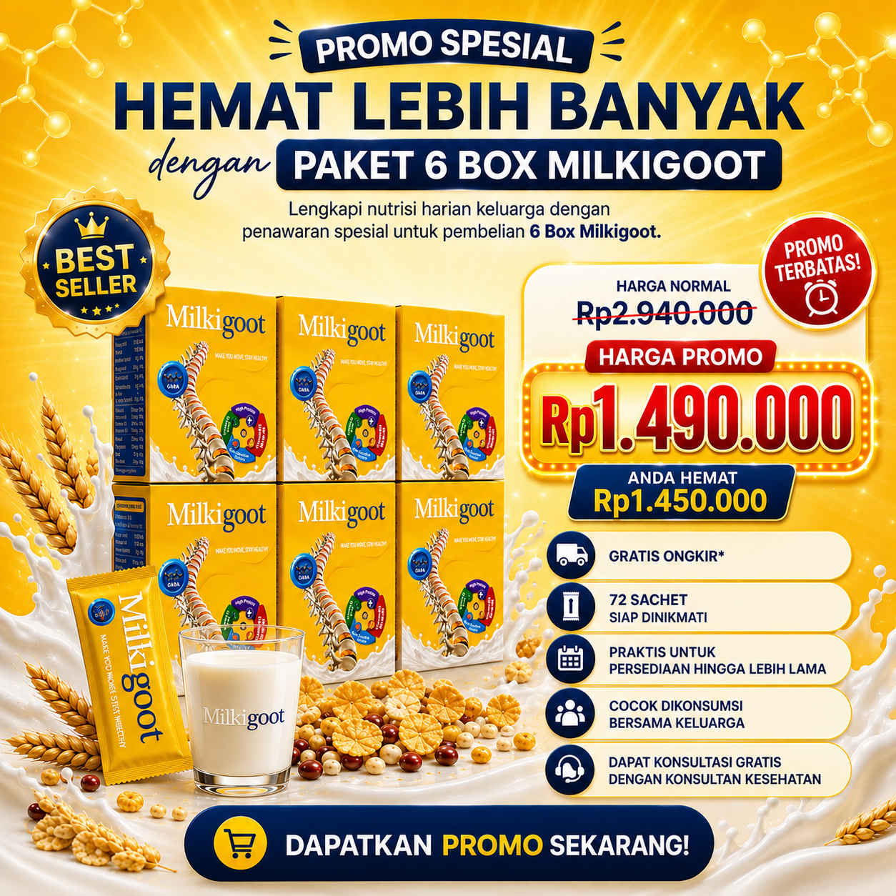 Milkigoot: Susu Nutrisi untuk Kesehatan Tulang dan Sendi bagi Dewasa dan Lansia